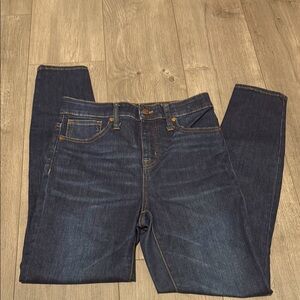 Madewell Curvy High Rise Skinny Dark Blue Denim Jeans Size 26
